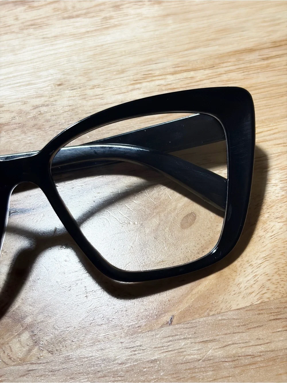 Solid All Black Bold Cat Eye Fashion Glasses